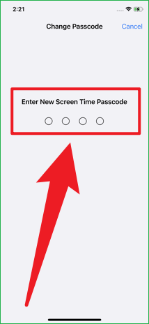 set new passcode